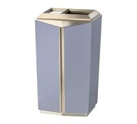 CVdrtyED Sur Pied Poubelles De Recyclage Des Déchets Extérieures Carrées En Métal Avec Cendrier Poubelle Siège Miroir D'hôtel Hall Vertical Poubelle Extérieur(Gold)