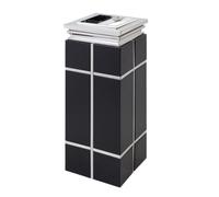 CVdrtyED Sur Pied Poubelles Extérieures Poubelle D'hôtel Hall D'entrée Centre Commercial Cendrier Vertical Poubelle Extérieur(74cm)