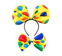 CVDYWDJIE 1 Bandeau De Clown Et 1 Nœud Papillon De Clown, Accessoires De Cosplay, Accessoires De Déguisement De Fête, Accessoires De Costume De Performance