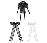 CVDYWDJIE 1 Nœud Papillon En Dentelle Noire Et 2 Pinces À Cheveux En Dentelle, Nœud Papillon Élé, Nœud Papillon Rétro, Nœud Papillon De Décoration De Vêtements, Accessoires Vestimentaires
