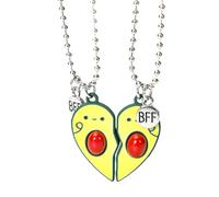 CVDYWDJIE 1 paire de colliers d'amour avocat, colliers d'amitié pour filles, colliers Bff, chaînes magnétiques épissées, cadeaux adaptés pour les amies et les meilleurs amis, Zinc