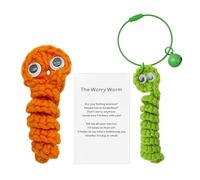 CVDYWDJIE 1 Poupée Chenille Et 1 Porte-Clés Chenille avec 1 Carte, Jouets Tricotés Mignons, Jouets Amusants, Jouets Décoratifs