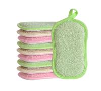 CVDYWDJIE 10 Pièces Chiffons Éponge Double Face, Éponges De Nettoyage pour La Vaisselle, Chiffons De Nettoyage Éponge Réutilisables, Nettoyant pour Vaisselle De Cuisine