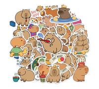 CVDYWDJIE 100 Autocollants Capybara, Autocollants De Dessin Animé Mignons, Autocollants Créatifs pour Enfants, Autocollants d'animaux Imperméables