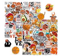 CVDYWDJIE 100 Autocollants De Basket-Ball, Multicolore, PVC Auto-Adhésif, Modern, Irrégulière, Outdoor, Basketball, Art Urbain
