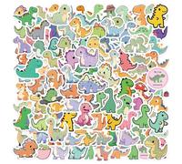 CVDYWDJIE 100 Autocollants Dinosaures, Autocollants De Dessins Animés Mignons, Autocollants pour Enfants, Peuvent Être Utilisés pour Décorer des Cahiers, des Bouteilles d'eau Et des Valises