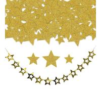 CVDYWDJIE 100 Pièces De Patchs Étoiles À Cinq Branches Et 1 Pièce De Drapeau Étoile À Cinq Branches, Confettis Scintillants, Confettis De Décoration De Table, Accessoires De Décoration De Fête