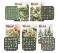 CVDYWDJIE 125 Autocollants sur Le Thème De La Forêt, des Animaux, des Plantes Et des Autocollants Imperméables Peuvent Être Utilisés pour Décorer des Agendas, des Albums Photo Et des Ordinateurs.