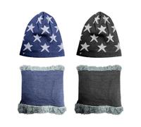 CVDYWDJIE 2 Chapeaux Pour Enfants Et 2 Écharpes Pour Enfants, Fournitures D'Hiver Chaudes, Écharpe En Velours Résistant Au Froid, Bonnet Tricoté Élastique Et Doux
