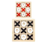 CVDYWDJIE 2 Ensembles De Jouets Tic-Tac-Toe, Jouets Éducatifs pour Enfants, Jouets D'Entraînement À La Réflexion, Jeux Familiaux Interactifs, Jouets Créatifs en Bois
