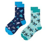 CVDYWDJIE 2 Paires De Chaussettes Tortue, Chaussettes Mi-Mollet À Motif Créatif, Chaussettes Unisexes, Respirantes Et Confortables, Chaussettes Amusantes, Cadeaux Amusants
