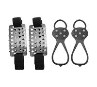 CVDYWDJIE 2 Paires De Pointes Antidérapantes pour Glace, Couvre-Chaussures pour Crampons d'hiver, Couvre-Chaussures pour Bottes De Randonnée, Unisexe, Accessoires Antidérapants pour Chaussures