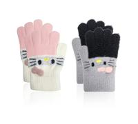 CVDYWDJIE 2 Paires De S Mignons, S D'Hiver Pour Filles, S Chauds À Cinq Doigts, S En Peluche, S En Peluche