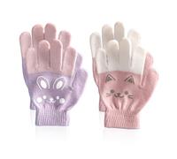 CVDYWDJIE 2 Paires De S Pour Filles, S De Dessin Animé Mignon, S Pour Doigts, S Tricotés Pour Enfants, Produits Chauds D'Hiver