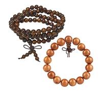 CVDYWDJIE 2 Pièces Bracelets De Perles en Bois, Bracelets De Perles Créatifs, Unisexe, Ornements De Main en Bois Personnalisés, Décoration De Bijoux De Mode