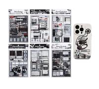 CVDYWDJIE 36 Autocollants D'Éléments De Film, Autocollants Décoratifs Imperméables, Autocollants De Scrapbook, Autocollants Rétro, Accessoires De Journal Intime