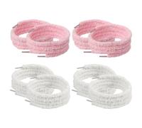 CVDYWDJIE 4 Paires De Lacets En Peluche, Lacets Mignons, Lacets De Remplacement, Lacets Décoratifs, Accessoires De Chaussures