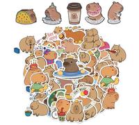 CVDYWDJIE 5 Broches Capybara Et 50 Autocollants Capybara, Broches d'animaux De Dessin Animé, Broches Mignonnes, Broches pour Enfants, Broches De Décoration De Vêtements