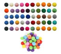 CVDYWDJIE 50 Boules De Feutre Et 300 Boules De Fourrure, Accessoires De Bijoux DIY, Production Artisanale Créative, Accessoires De Décoration De Vêtements.