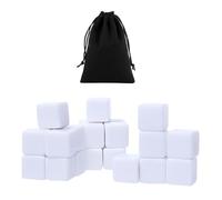 CVDYWDJIE 50 Dés Et 1 Sac De Rangement, Dés Vierges, Dés De Bricolage Créatifs, Dés en Acrylique, Dés De Jeu