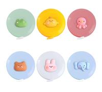 CVDYWDJIE 6 Pièces De Ruban À Mesurer en Forme d'animal De Dessin Animé, Ruban À Mesurer Rétractable Automatique, Mini Ruban À Mesurer, Ruban À Mesurer Souple, Ruban À Mesurer pour Le Corps