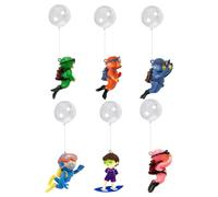 CVDYWDJIE 6 Pièces Ornements De Plongeur D'Aquarium, Accessoires D'Aménagement Paysager D'Aquarium, Décorations D'Aquarium Intéressantes, Accessoires D'Aquarium Créatifs