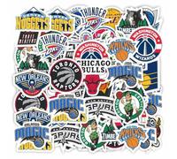CVDYWDJIE 60 Autocollants NBA, Décoration D'Autocollants De Basket-Ball Sportif, Autocollants De Décoration De Tasse À Bagages Bricolage, Cadeaux D'Autocollants De Basket-Ball