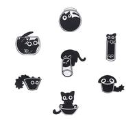 CVDYWDJIE 7 Broche Chaton, Broches Amusantes Pour Dessin Animé, Femmes, Décorer Sacs, Vêtements, Chapeaux