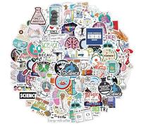 CVDYWDJIE Autocollants De Laboratoire 100 Pièces, Autocollants De Dessins Animés Créatifs, Autocollants De Décoration D'Ordinateur Portable DIY, Autocollants De Scrapbook