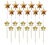 CVDYWDJIE Bougies Étoiles 10 Pièces Et Inserts Étoiles 10 Pièces, Décoration De Gâteau, Décoration De Gâteau Sucré, Accessoires De Cuisson De Gâteaux