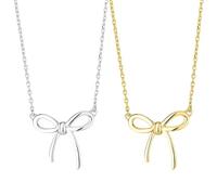 CVDYWDJIE Chaînes À Nœud 2 Pièces, Colliers Simples Et Polyvalents, Colliers Élés, Accessoires De Mode, Bijoux pour Femmes