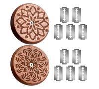 CVDYWDJIE Couteaux À Couper Le Pain avec 10 Lames De Rechange, Outils De Cuisson, Accessoires pour Le Pain De Bricolage, Outils De Coupe du Pain, 2 Pièces