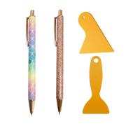 CVDYWDJIE Goupilles À Outils 2 Pièces, Grattoirs 2 Pièces, Goupille D'Aération De Film De Voiture, Goupille Métallique De Dégagement d'air, Outil De Désherbage en Vinyle Rétractable