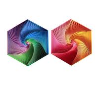 CVDYWDJIE Jouets De Décompression Hexagonaux 2 Pièces, Jouets Créatifs, Jouets pour Enfants, Jouets Imprimés en 3D, Jouets du Bout des Doigts