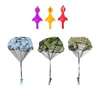 CVDYWDJIE Parachute De Camouflage 3 Pièces Et Poussin D'Éjection 3 Pièces, Jouet Créatif pour Enfants, Jouet De Lancer, Jouet D'Extérieur