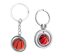CVDYWDJIE Porte-Clés De Basket-Ball 2 Pièces, Porte-Clés Personnalisés Créatifs, Porte-Clés en Métal pour Garçons, Porte-Clés, Petits Cadeaux pour Les Fans De Basket-Ball