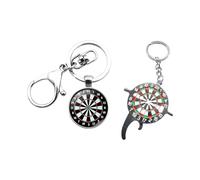 CVDYWDJIE Porte-Clés De Jeu De Fléchettes 2 Pièces, Porte-Clés Créatifs en Métal, Porte-Clés Intéressants, Cadeaux pour Hommes, Cadeaux pour Les Amateurs De Fléchettes