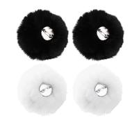 CVDYWDJIE Queues De Lapin 4 Pièces, Décoration De Queue en Peluche Moelleuse, Boules en Peluche Mignonnes, Accessoires De Jeu De Fête De Vacances, Accessoires De Costume De Lapin