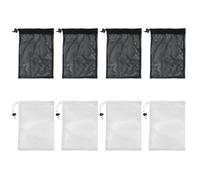 CVDYWDJIE Sacs en Maille À Cordon De Serrage 8 Pièces, Sacs en Maille De Polyester, Sac De Rangement Portable, Sacs en Maille À Linge, Sac De Rangement De Grande Capacité