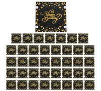 CVDYWDJIE Serviettes Joyeux Anniversaire 40 Pièces, Serviettes Carrées 33Cm X 33Cm, Serviettes De Table, Papier De Décoration De Fête d'anniversaire