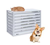 CVERTHAF Barrière de Protection pour climatiseur, Panneau de Protection en Alliage d'aluminium, antivol, réduction du Bruit, pour Un Jardin Bien rangé (Blanc, 100 cm)