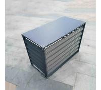 CVERTHAF Brise-Vue décoratif pour climatiseur en Aluminium, Protection pour climatiseur extérieur, Support de Poubelle, Grille de Protection pour condenseur extérieur (Gris, 100 x 50 x 70 cm)