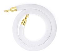 CVERTHAF Corde de barrière de File d'attente torsadée avec Crochet, Corde de Suspension pour contrôle des foules, Corde de barrière pour Les Grandes Ouvertures de théâtres/Blanc / 1,5 m / 5 pi