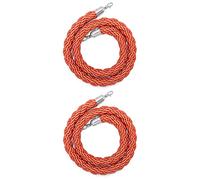 CVERTHAF Corde de Chanvre VIP, barrière de séparation de File d'attente Blanche, Violette, Orange, Verte et Rouge avec Crochets, pour contrôle de la Circulation intérieure et extérieure, Orange, 1,5