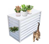 CVERTHAF Panneaux de clôture extérieurs en Aluminium pour climatiseur et Pompe à Chaleur, Protection Contre Les Regards indiscrets, Anti-Chiens et antibruit (Blanc, 110 cm)