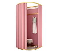 CVERTHAF Vestiaire Simple sans Couvercle de Type D, Cabine d'essayage Verticale pour Centre Commercial, vestiaire Portable Rose pour Petit Magasin, Coin de Magasin