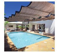 CVERTHAF Voiles d'ombrage rétractables ondulées, Pare-Soleil ondulé en U, Anti-UV, Store Enrouleur Coulissant en U avec kit de Montage, Stores de Remplacement pour terrasse extérieure (Dimensions : l