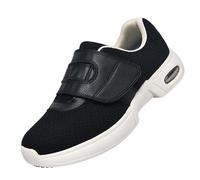 CVFOMBN Antoufles Sanitaires Homme et Femme,Chaussons de rééducation Chaussures Marche Personnes Âgées Soulagement De La Douleur Au Pied.Black,50