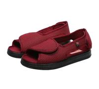 CVFOMBN Chaussure Orthopedique Femmes,Chaussures Orthopédiques Homme Pieds Larges Pantoufles Extra orthopédiques diabétiques pour Confortables.Red,45