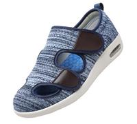 CVFOMBN Chaussures Hallux Valgus Femme,Memory Foam Adjustable Walking for Elderly Arthritis Edema Swollen Feet Thumb Valgus Bunions.Light Blue,40